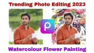 Watercolour flower painting in Picsart | Picsart photo editing |