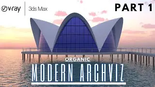 Organic architecture concept design IN 3DS MAX | V-ray Architectural exterior design 