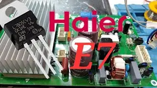 Hair DC inverter AC E7 error  code AC PCB  Haier service center