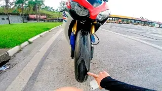CBR 1000RR - Pneu "ESTOUROU" a 291km/h - Arrancou o Flexível de Freio