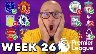 2024/25 PREMIER LEAGUE PREDICTIONS - WEEK #26