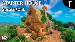 Minecraft Wooden Starter House Tutorial [How to Build] (inspired by 