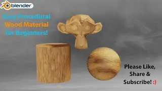 Easy Wood Procedural Texture in 4 Minutes:  Blender Basic Tutorial!!