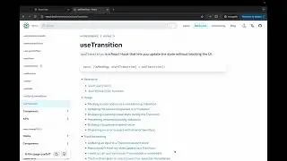React hook - useTransition