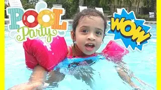 FUN Pool Day With Her Peppa Pig Swimsuit and Colorfully Life Guard / Water fun float Splash Swim