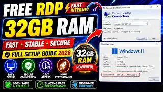 How To Create Windows RDP | 32 GB RAM Full Admin Access Setup Guide 2026 ✅