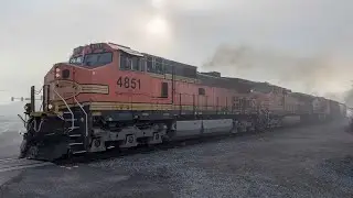 Buffalo & Pittsburgh Train Emerges From the Fog - Railfanning - Falls Creek, PA (10/8/24)