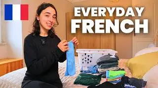 My Sunday routine in FRENCH (with subtitles) 🧹 | Household Chores & Daily Vocabulary