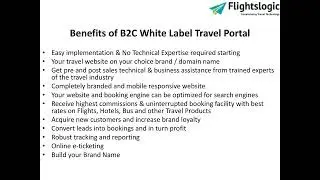 B2C White Label Travel Portal