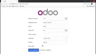 Create new database  or create new environment in odoo15