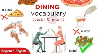 English for Beginners : Dining Vocabulary (verbs and nouns)