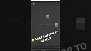 😮 Model in Blender - Snap 3D Cursor to Object 