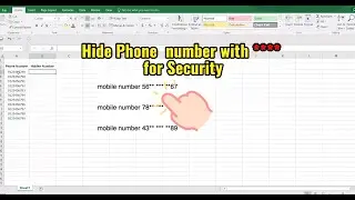 Hide your Phone Number for privacy !!! #excel #myanmaryoutubechannel #computerknowledge