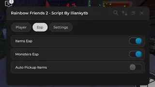 Rainbow Friends 2 Script | Items, Monsters Esp, Auto Pickup Items, Auto Win
