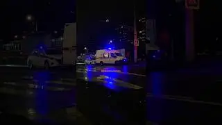Ambulance siren wail yelp horn flashing lights