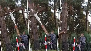POSZUKIWANY! PIŁĄ ŚCIĄŁ KRZYŻ W ZIELONEJ GÓRZE!