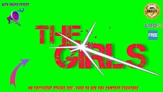 "THE GIRLS"👸💃😎🤪Animation With Sound Effect🔊No Copyright Strike✔️100% Free to Use 👍