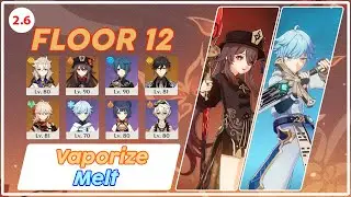 C1 Hu tao Vapo & C6 Chongyun Melt | Spiral Abyss 2.6 Floor 12