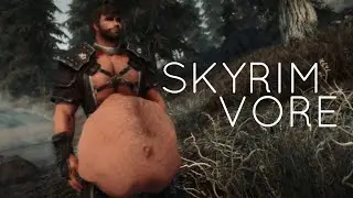 Male Skyrim Vore - Swallowing down a Bandit