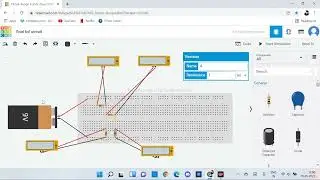 KVL circuit in tinkercad using a breadboard📚