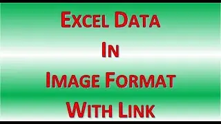 Excel Data in Image Format with Link