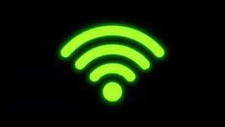 キッズオンエア　wireless green logo technology signal background loop