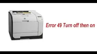 HP LASERJET 400  m451dn SERVICE ERROR 49