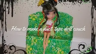 kitty sparkles-how to make a duct tape doll couch