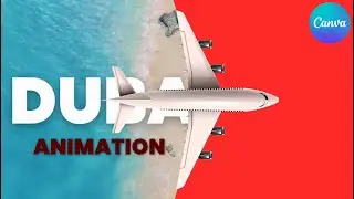Text Reveal Behind Airplan Animation in Canva in Hindi/urdu | Travel Animation in Canva