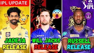 IPL Top 3 Released Players Ahead of IPL 2025 Mega Auction 🤯 | Jadeja , Will Jacks Russell Release |