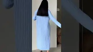 Бесшовна вязана сукня 