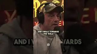 Joe casually chatting with his tesla. | Joe Rogan