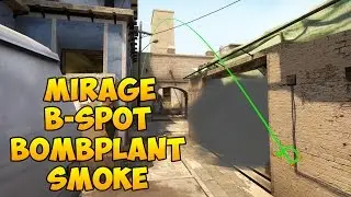 CS:GO - Smoke Tutorial #23 - Mirage B-Spot Bombplant Smoke