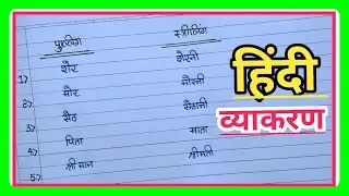 स्त्रीलिंग और पुल्लिंग|purling and striling in hindi|striling pulling|Hindi grammar|Data Education|