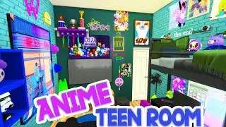 🕹️Anime Teen Bedroom 🎮The Sims 4 CC Speed Build | Young Years