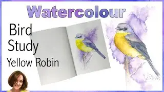Watercolor Bird Study Process // Painting in a journal
