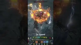 Incinerate lvl 200 Tormented Beast in Ice - Season 4 Diablo 4 #shorts #diablo4 #sorcerer