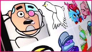 Drawing Friday Night Funkin Birdie Song/ Kirby and the Forgotten Land/ Crewmate Pet/fnf ipad Drawing