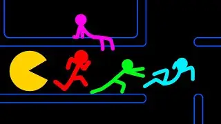 Stickman VS Minecraft: Pacman Survival Tournament - AVM Shorts Animation