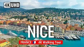 NICE Walking Tour 🇫🇷  -  Discover French Riviera on this NICE Walk  (4K 60fps)