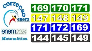 CORREÇÃO DA PROVA DO ENEM 2024 (Questões 169 , 170 e 171) , Caderno Verde