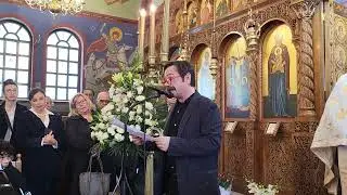 Κηδεία Ηλία Λογοθέτη: Αποχαιρετισμός του γιού του Αλέξανδρου