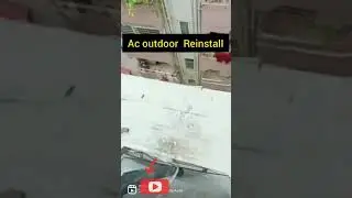 Ac installation l Ac Outdoor installation l #shortfeed #shorts