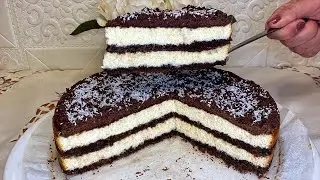 ШОКОЛАДНАЯ КОРОЛЕВСКАЯ ВАТРУШКА ✰ ТВОРОЖНО-КОКОСОВЫЙ ПИРОГ БЕЗ ЗАМЕСА ТЕСТА ✰ ВКУСНЫЙ ТОРФЯНОЙ ПИРОГ