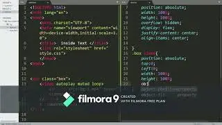 Video inside Text only/HTML/CSS