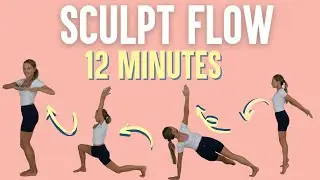 Low Impact - 12 Minute  Full Body Pilates Inspired Sculpt Flow Workout at Home with Lucy
