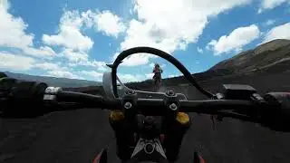 Dirt biking at Mount Batur
