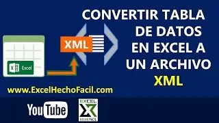Convert Excel data table to XML file