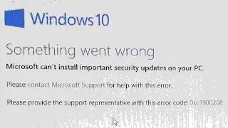 Windows 10 Something went wrong