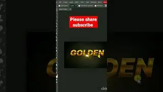 Photopea Online Golden Text Effects #shorts #shortfeed #photography #texteffect